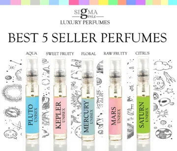 Sigma Style 5 Luxury Perfume Gift Set, 10ML Unisex Perfume, Long lasting and pocket friendly